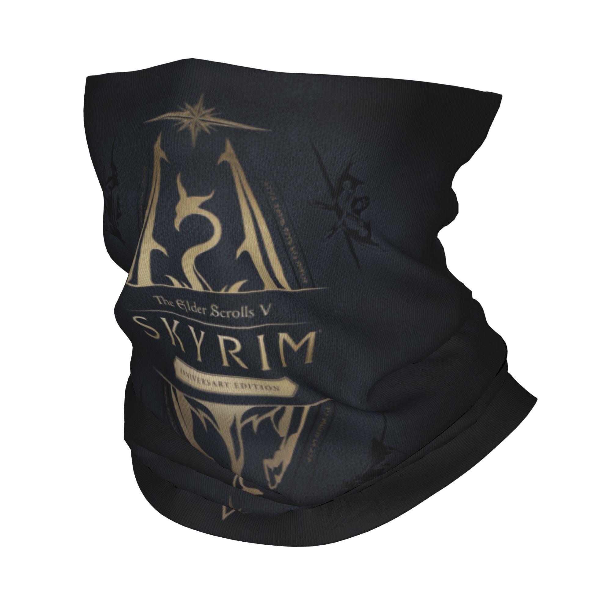 Neck Gaiter Fleece - Personalizzato Skyrim Logo Bandana Inverno Scaldacollo