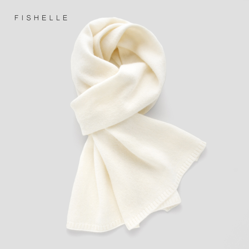 Wool Scarf Men - Sciarpe di Lana Bianca per Donne,