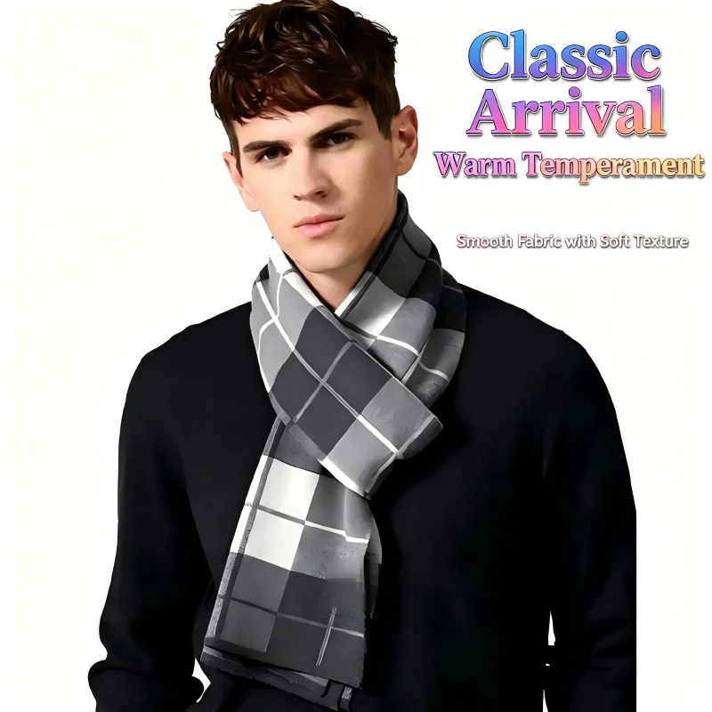 1 Pezzo Sciarpa da Uomo a Quad - Wool Scarf Men recensione e prezzo